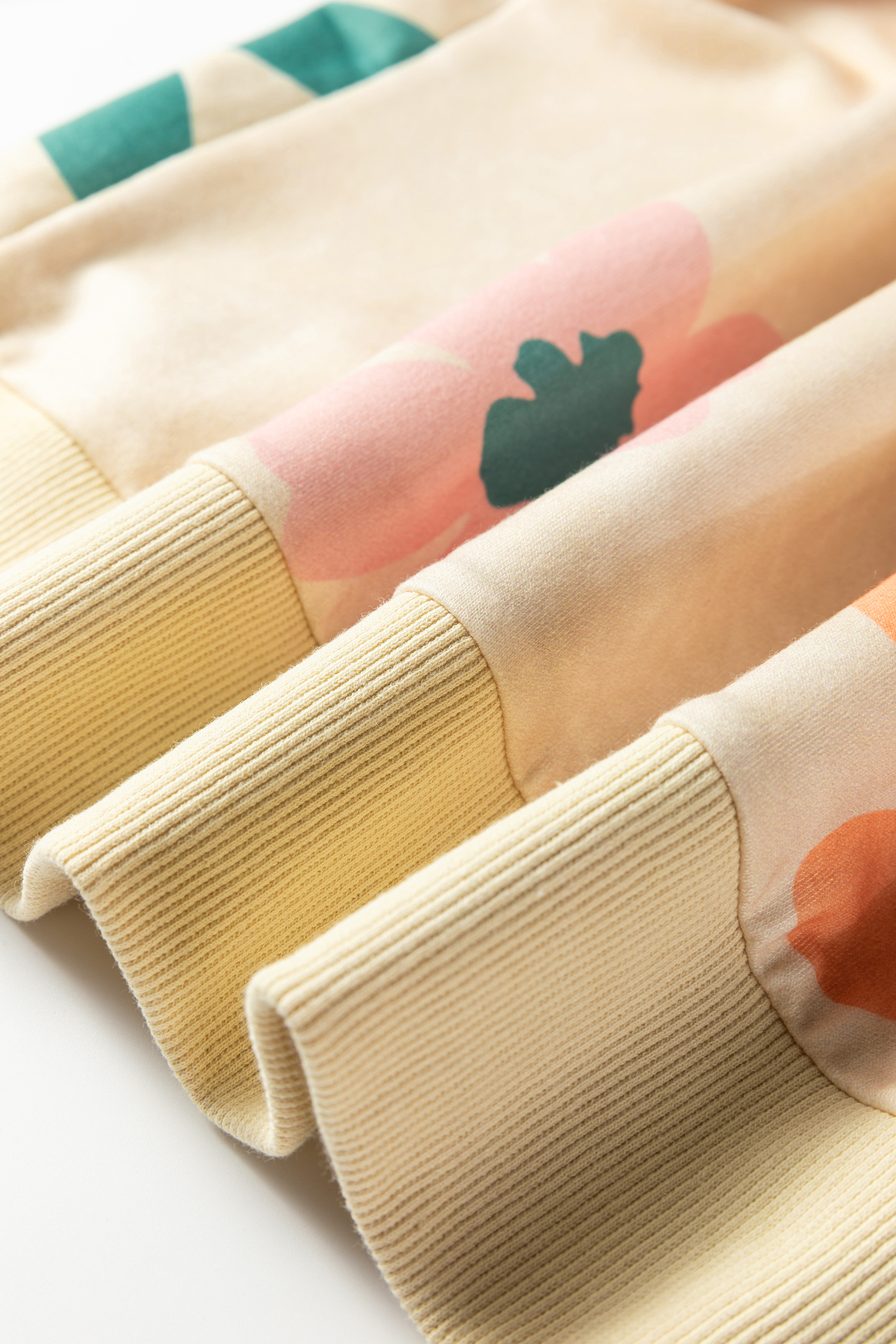 Khaki Mineral Washed French Terry Flower Print Sweatshirt - loveforevers