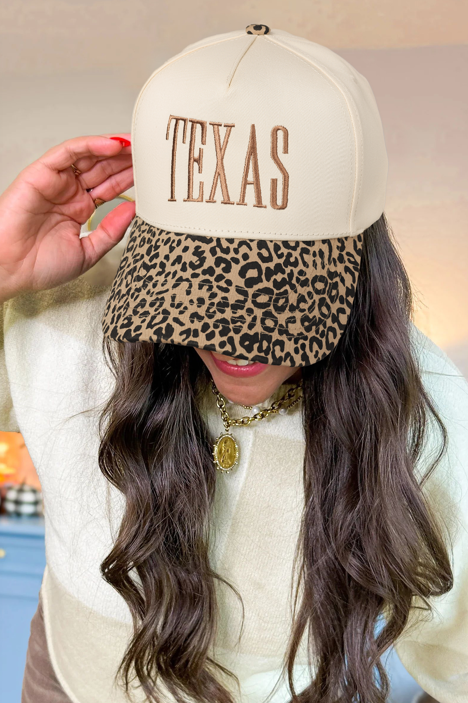 Brown Leopard Loose Tee Drawstring Waist Barrel Pants Set - loveforevers
