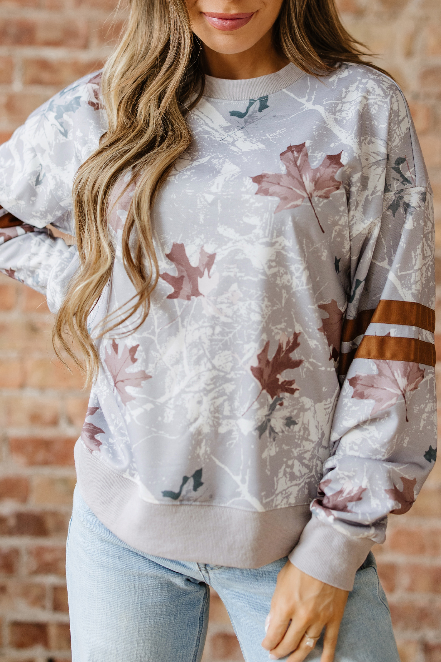 Beige Camo Print Baggy Drawstring Jogger Sweatpants - loveforevers