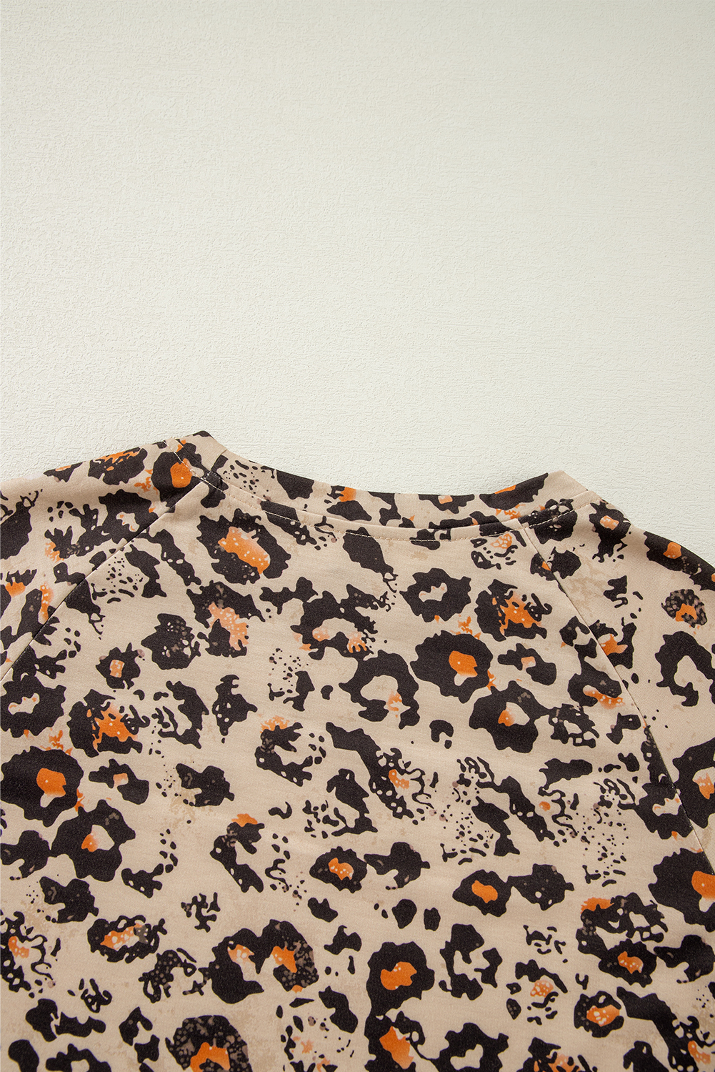 Brown Bleached Halloween Pumpkin Leopard Print Sweatshirt - loveforevers