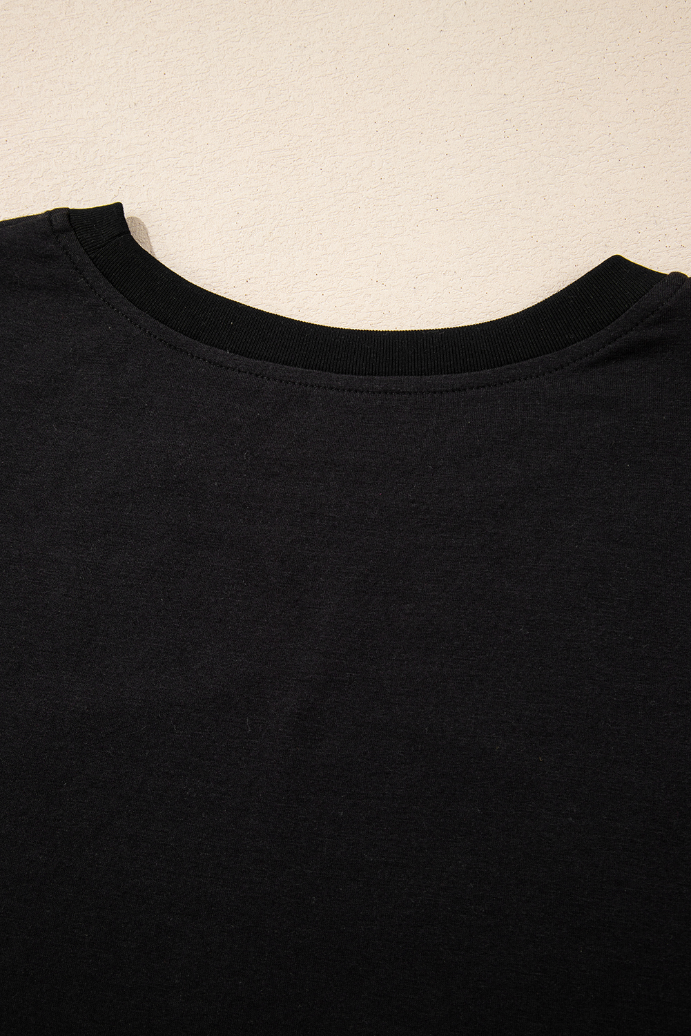 Black Checkerboard Peace Sign Printed Round Neck T Shirt - loveforevers