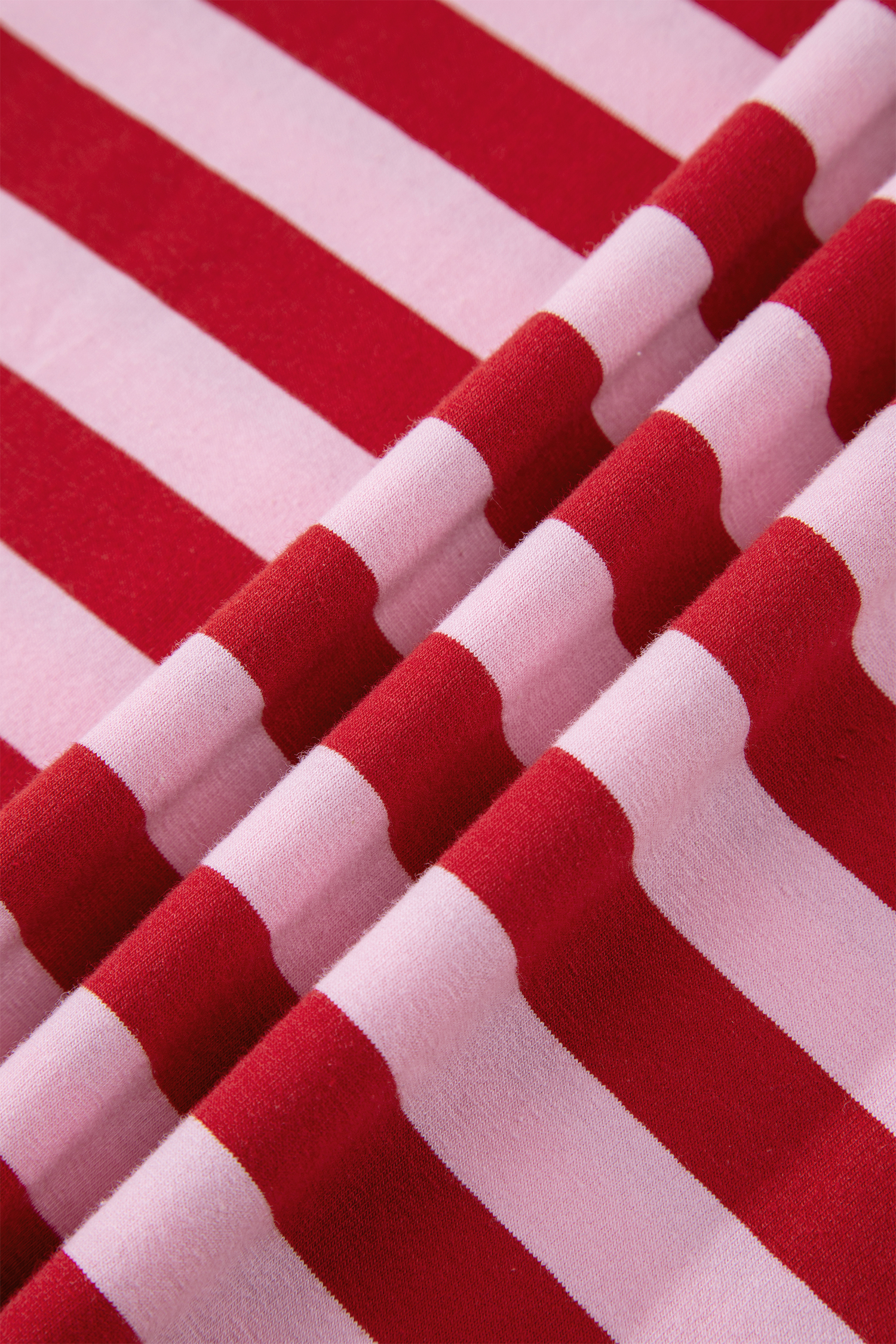 Pink Stripe Split V Neck Casual T Shirt - loveforevers