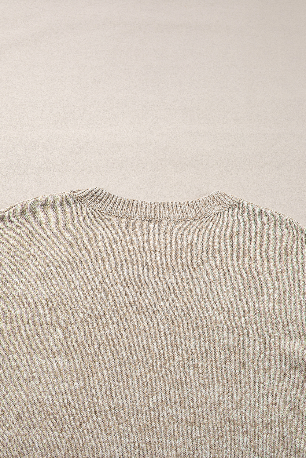 Khaki Star Pattern Drop Shoulder Sweater - loveforevers