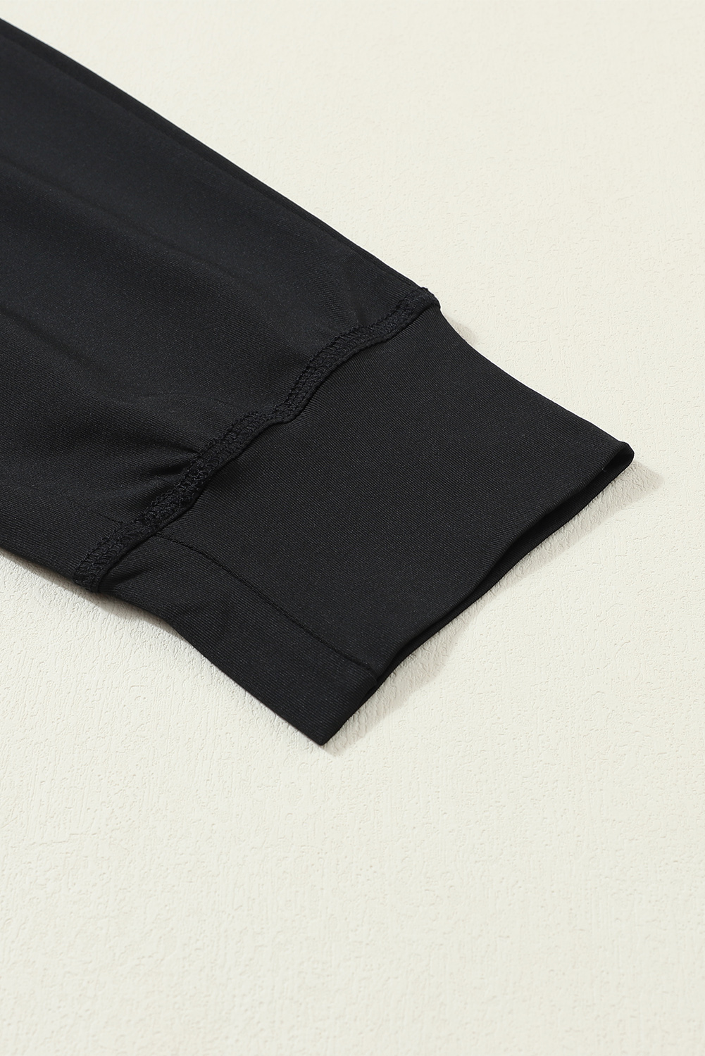 Black Drawstring Elastic Waistband Pocketed Joggers - loveforevers