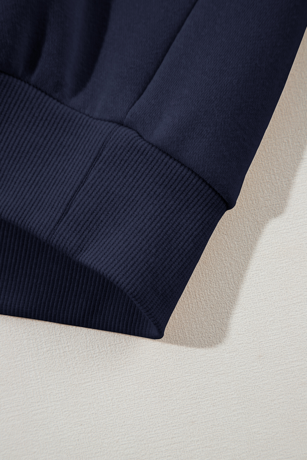 Navy Blue Solid Exposed Seams Hoodie and Joggers Activewear Set - loveforevers