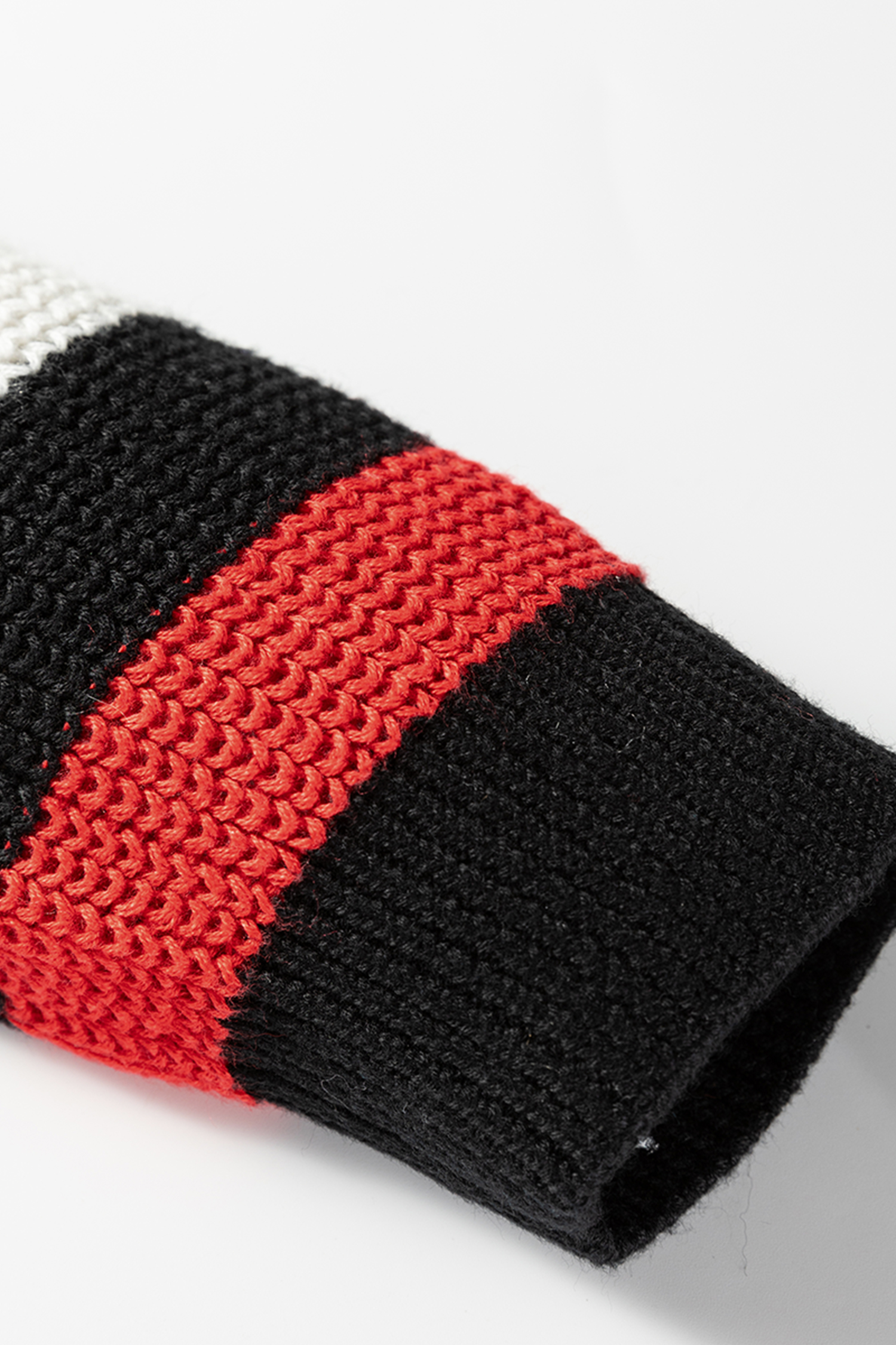 Black Contrast Striped Trim V Neck Drop Shoulder Sweater - loveforevers