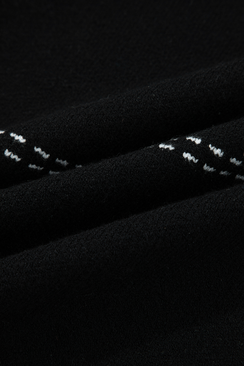 Black Contrast Trim Button up Sweater Cardigan - loveforevers