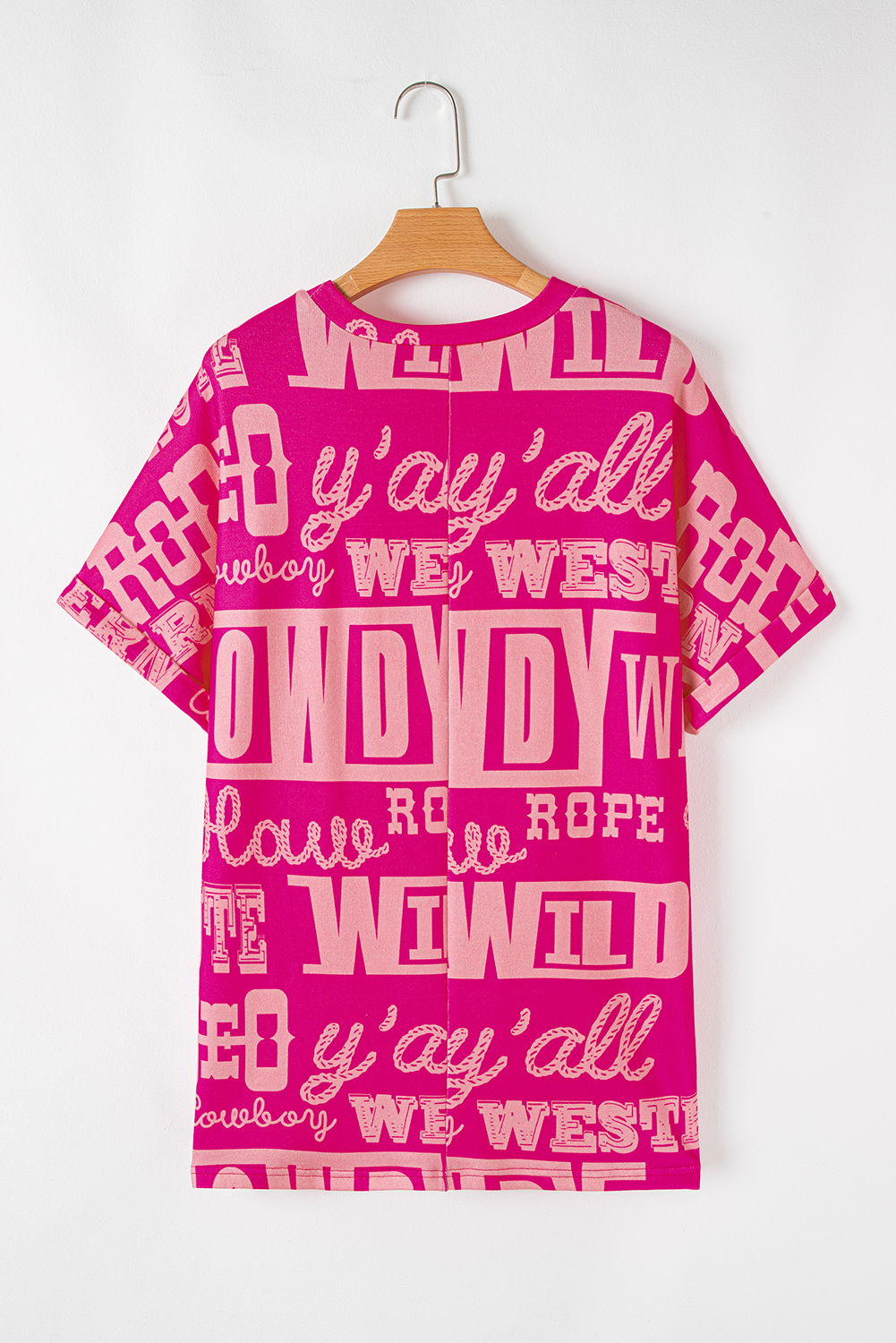 Dark Grey Howdy Cowboy Letter Printed Western Fashion Tee - loveforevers