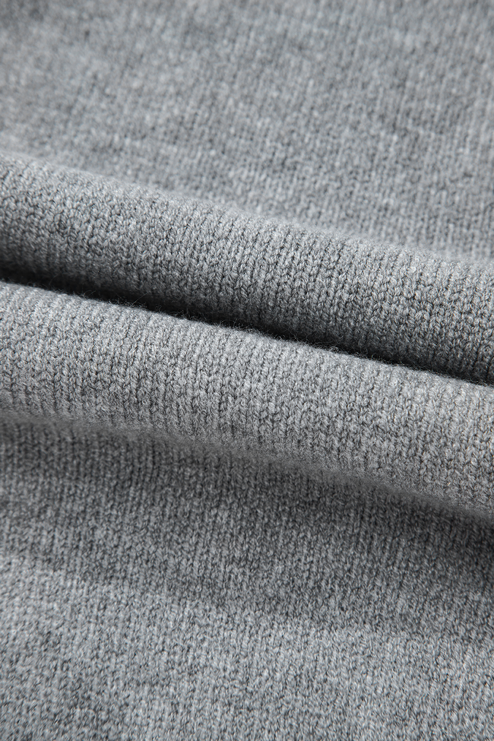 Medium Grey Drawstring Hooded Button Up Drop Shoulder Sweater Cardigan - loveforevers