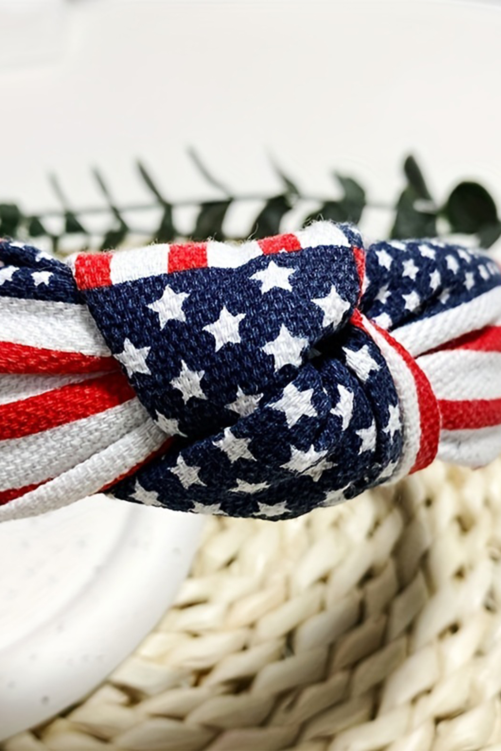 Navy Blue Flag Day Knotted Headband - loveforevers