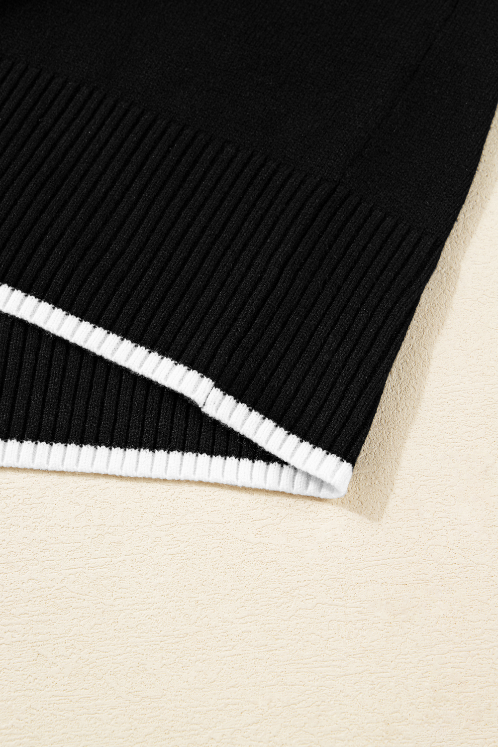 Black Contrast Trim Big Bow Accent Holiday Cropped Sweater - loveforevers