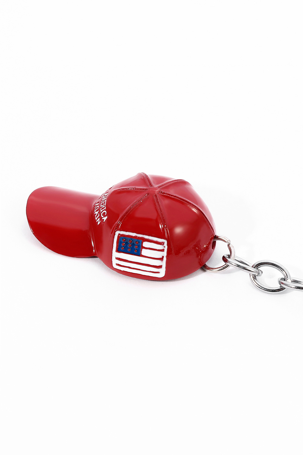 Fiery Red Make America Great Again Cap Pendant Keychain - loveforevers