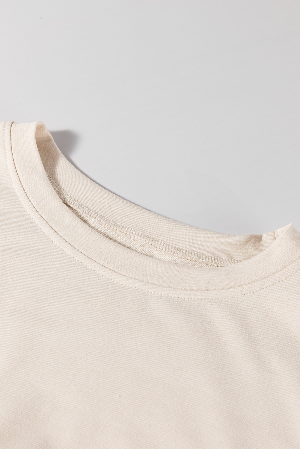 Pale Khaki Sweatshirt Poplin Mini Dress - loveforevers