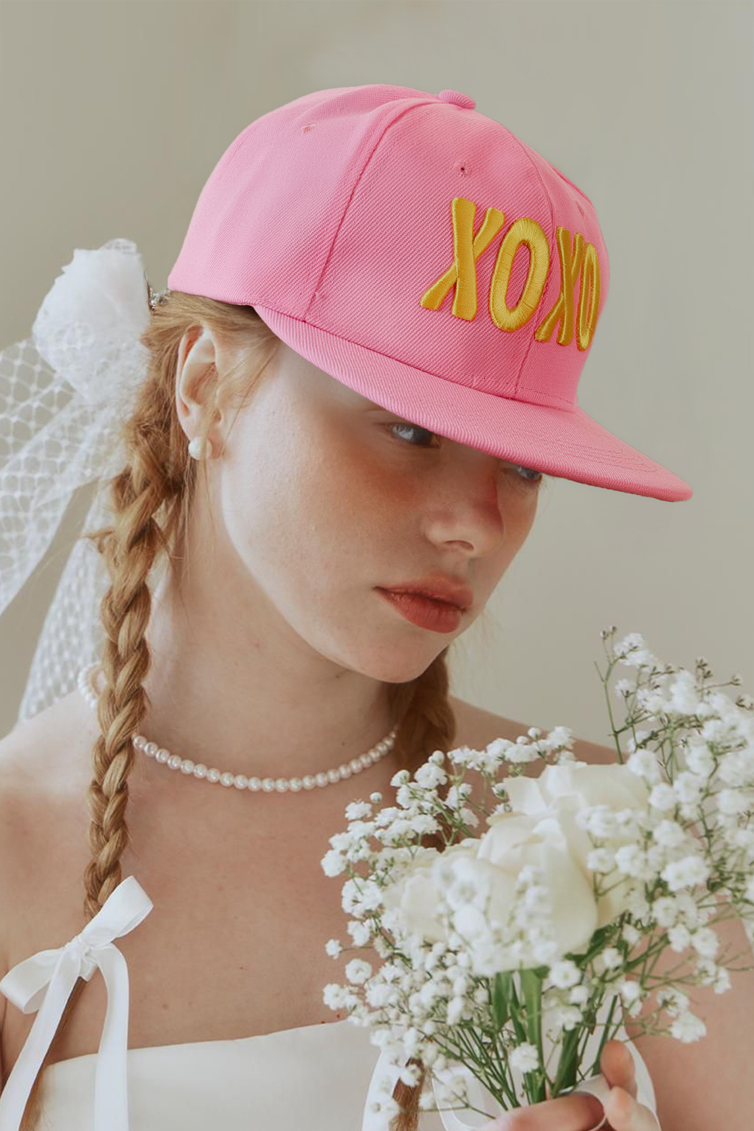 Bonbon XOXO Letter Embroidered Valentines Day Custom Baseball Cap - loveforevers