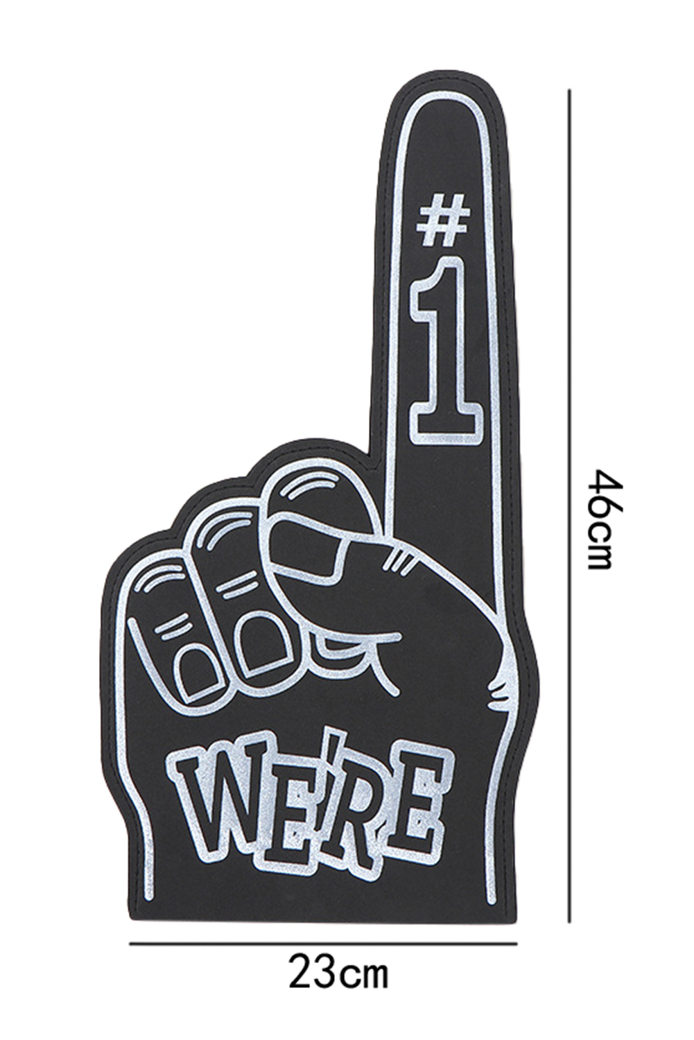 Black WE'RE NO.1 Game Day EVA Foam Cheering Gloves - loveforevers