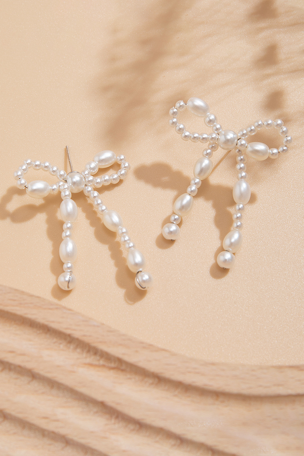 Gold Elegant Bow Design Plated Studded Earrings - loveforevers