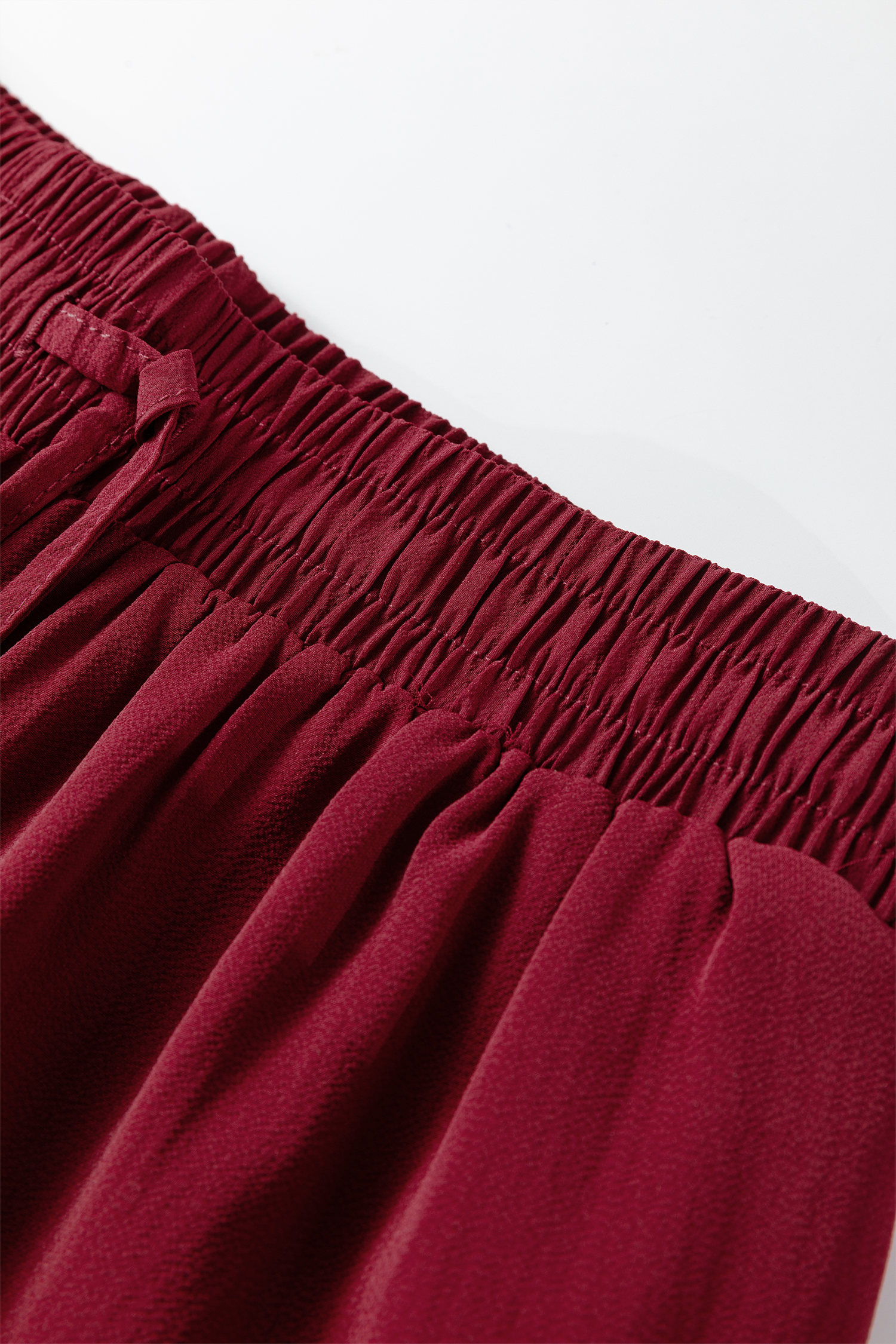 Fiery Red Black Frill Tiered Drawstring Waist Maxi Skirt - loveforevers