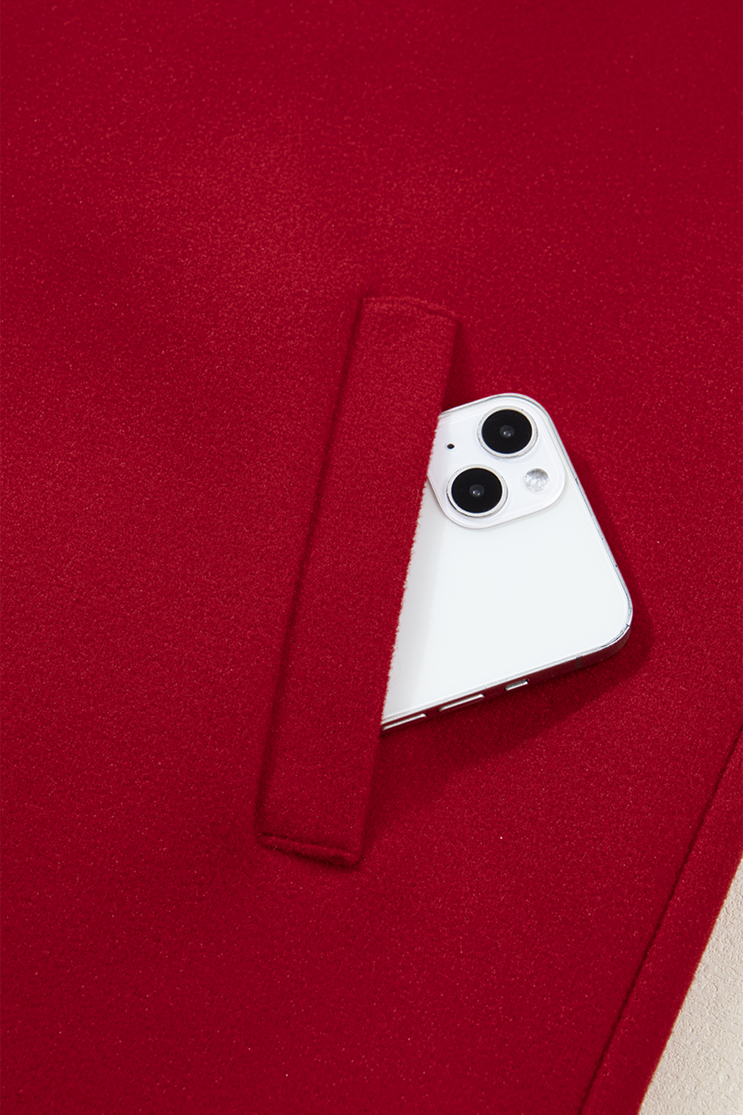 Racing Red Contrast Cuffed Drop Shoulder Zip up Tunic Hoodie - loveforevers