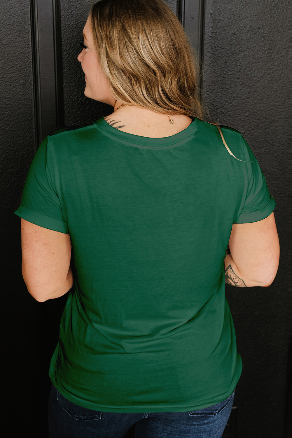 Khaki Flying Mallard Print Crew Neck T Shirt - loveforevers