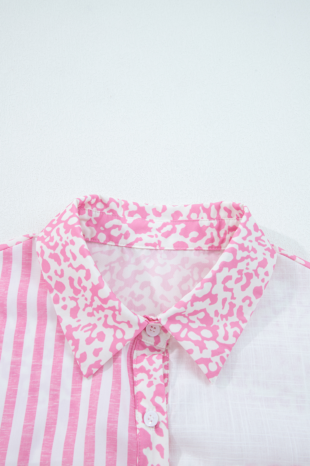 Sky Blue Leopard Striped Western Casual Shirt - loveforevers