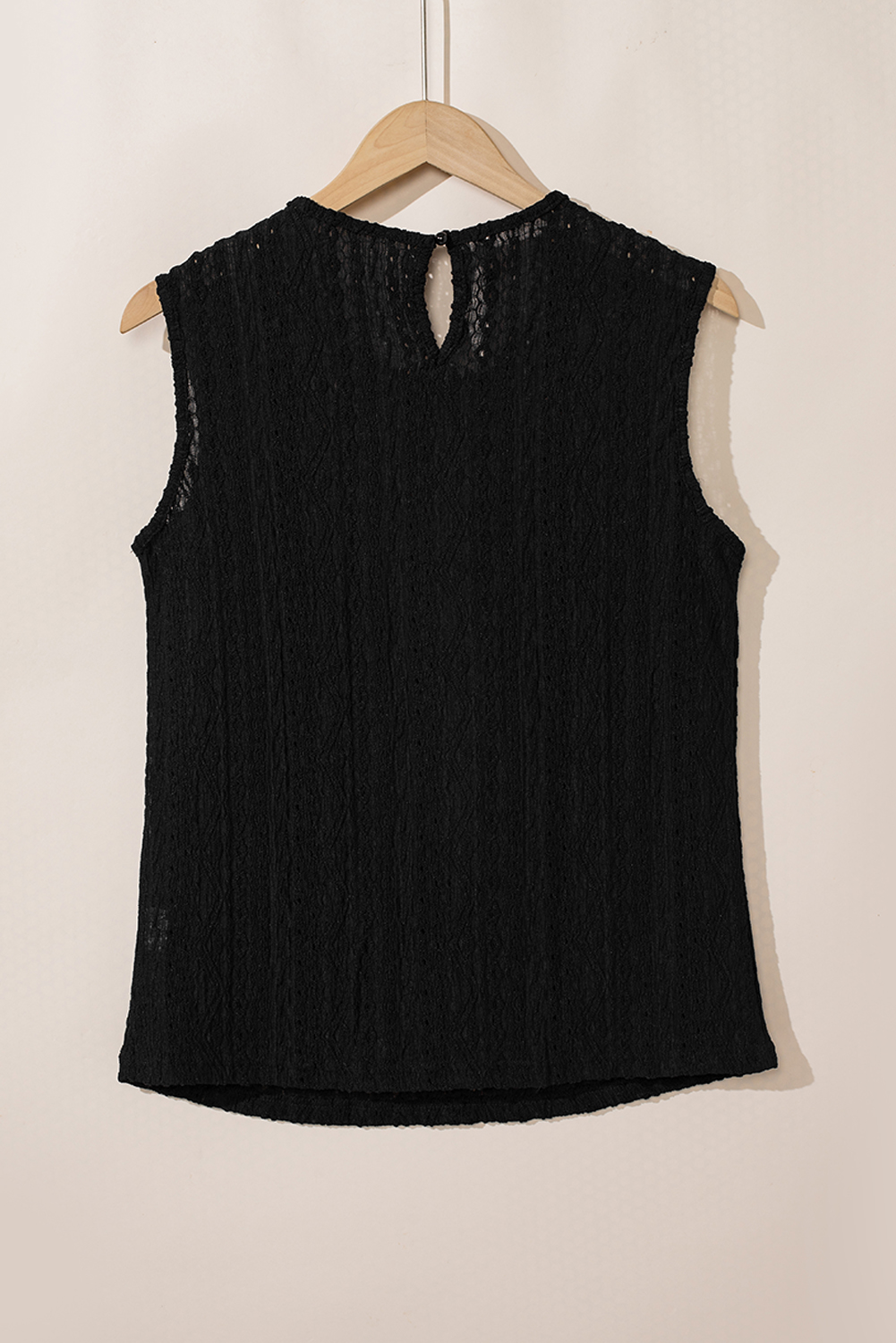 Apricot Guipure Lace Crochet Keyhole Back Tank Top - loveforevers