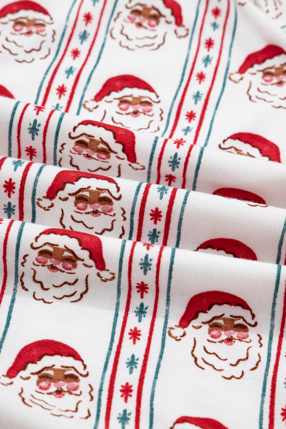 White Santa & Stripes Ruffle PJ Set - loveforevers