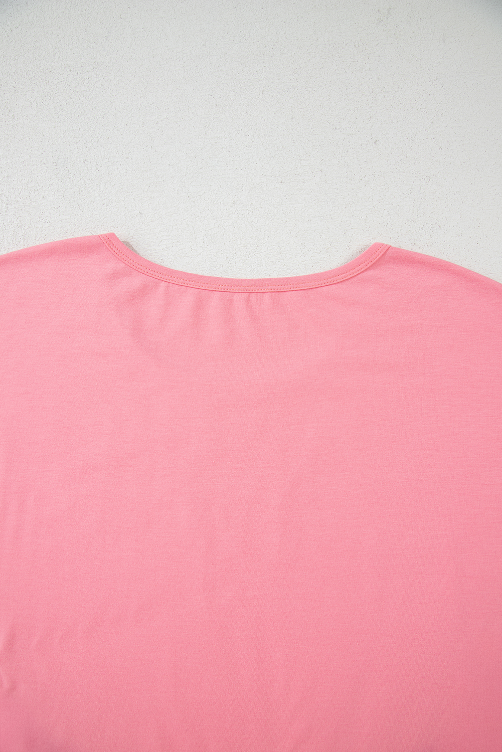 Pink Frilled Hem Loose T-Shirt - loveforevers