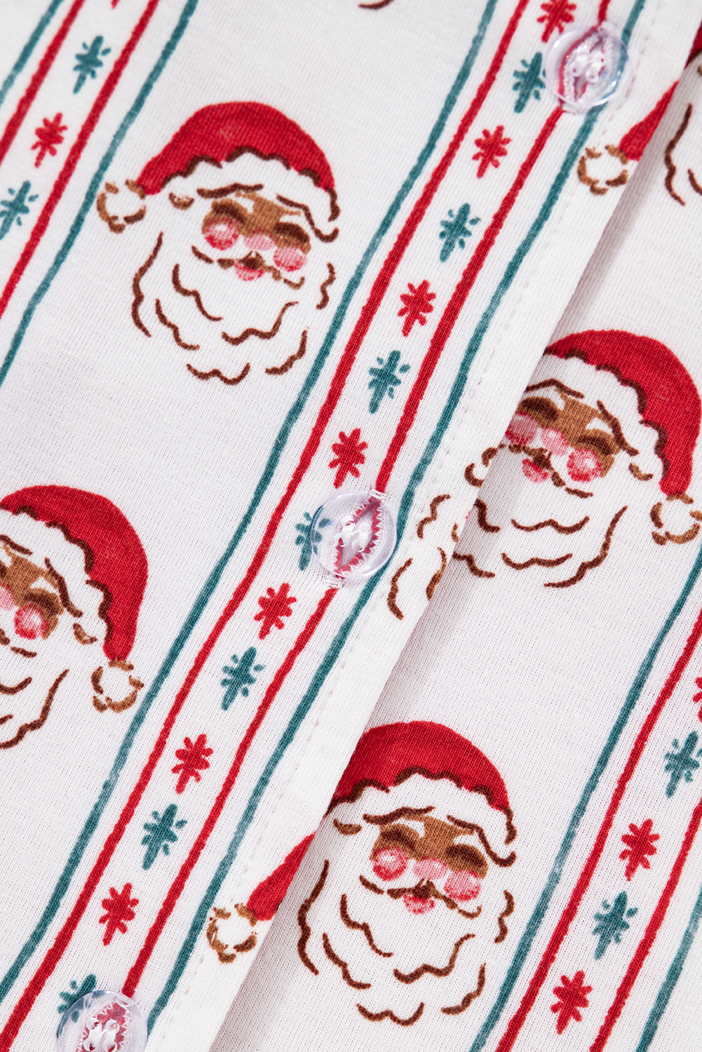 White Santa & Stripes Ruffle PJ Set - loveforevers