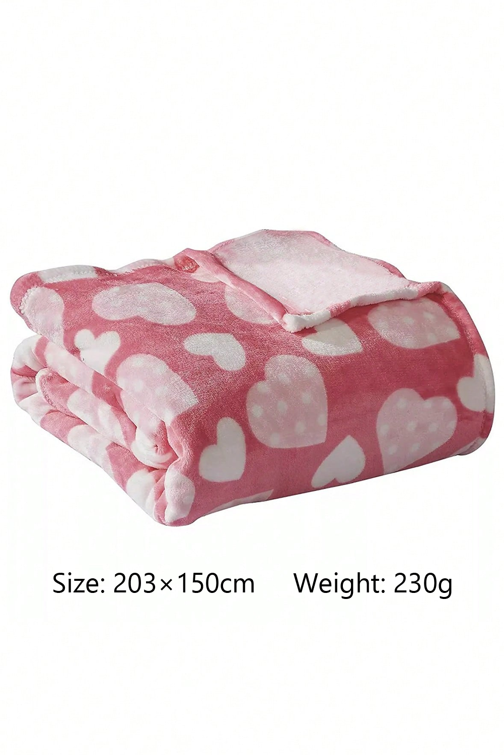 Peach Blossom Valentines Vibe Heart Print Soft Flannel Large Blanket - loveforevers