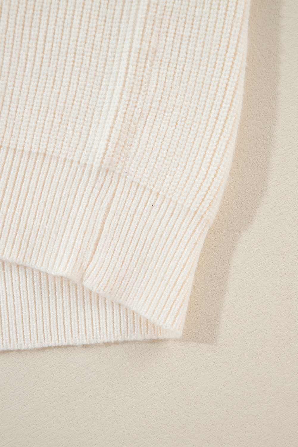 Beige Tinsel Holly Jolly Graphic Classic Sweater - loveforevers