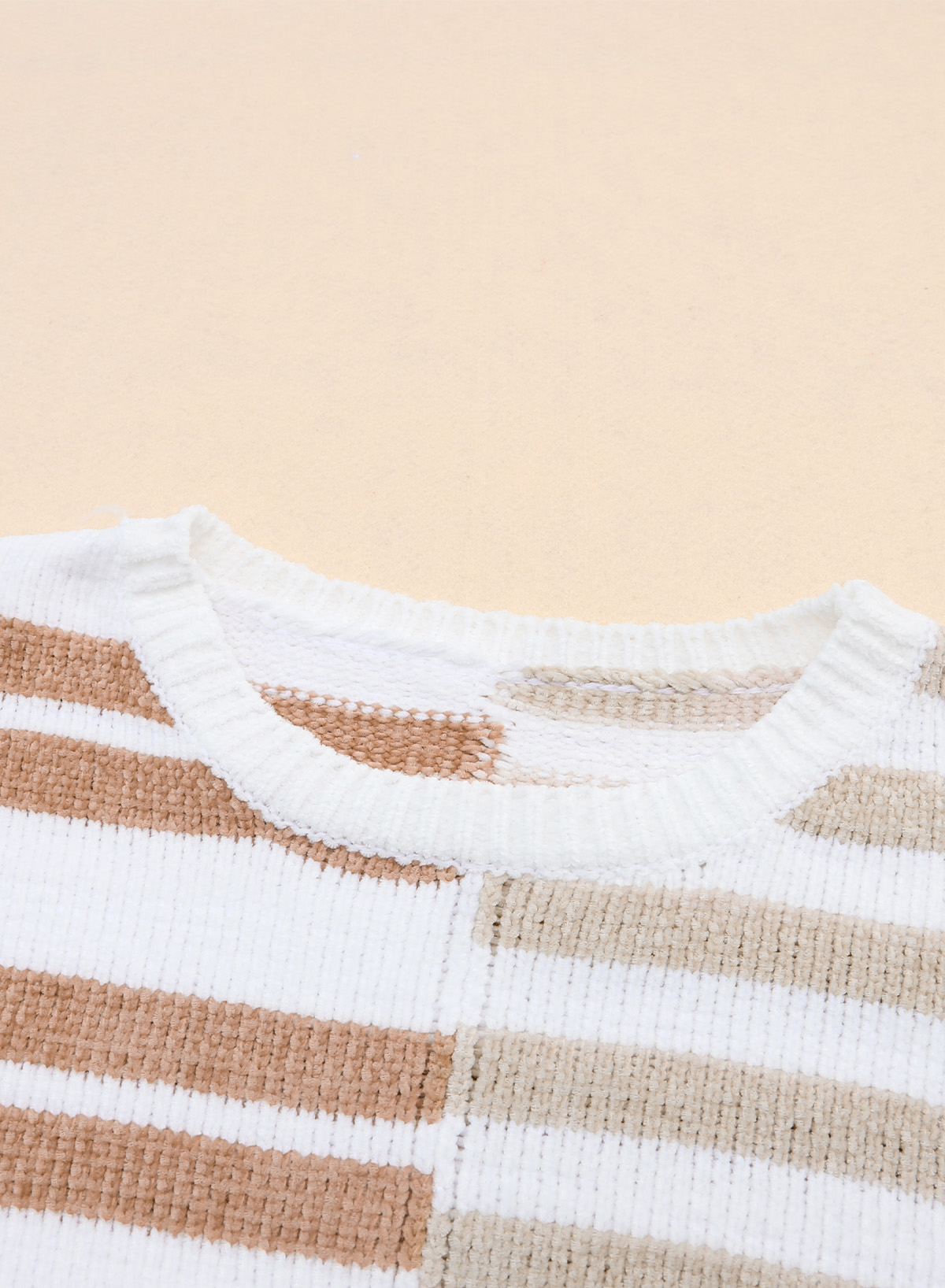 Stripe Blocked Drop Shoulder Slouchy Sweater - loveforevers