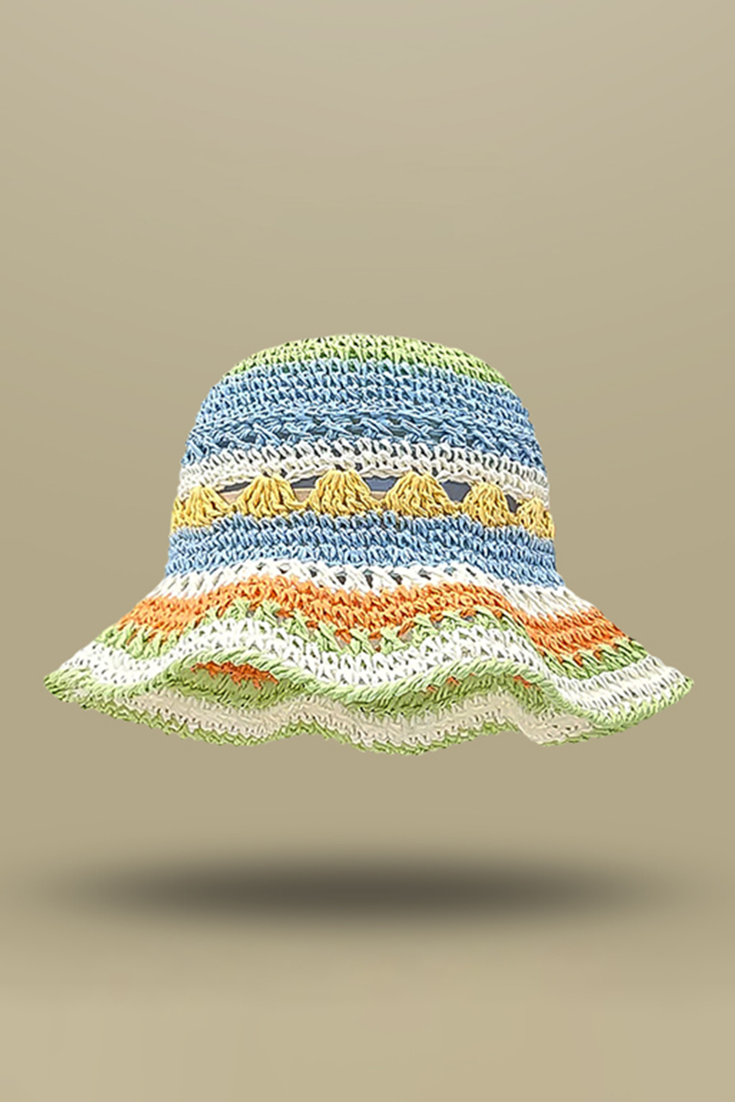 White Papyrus Weaving Straw Fisherman Hat - loveforevers