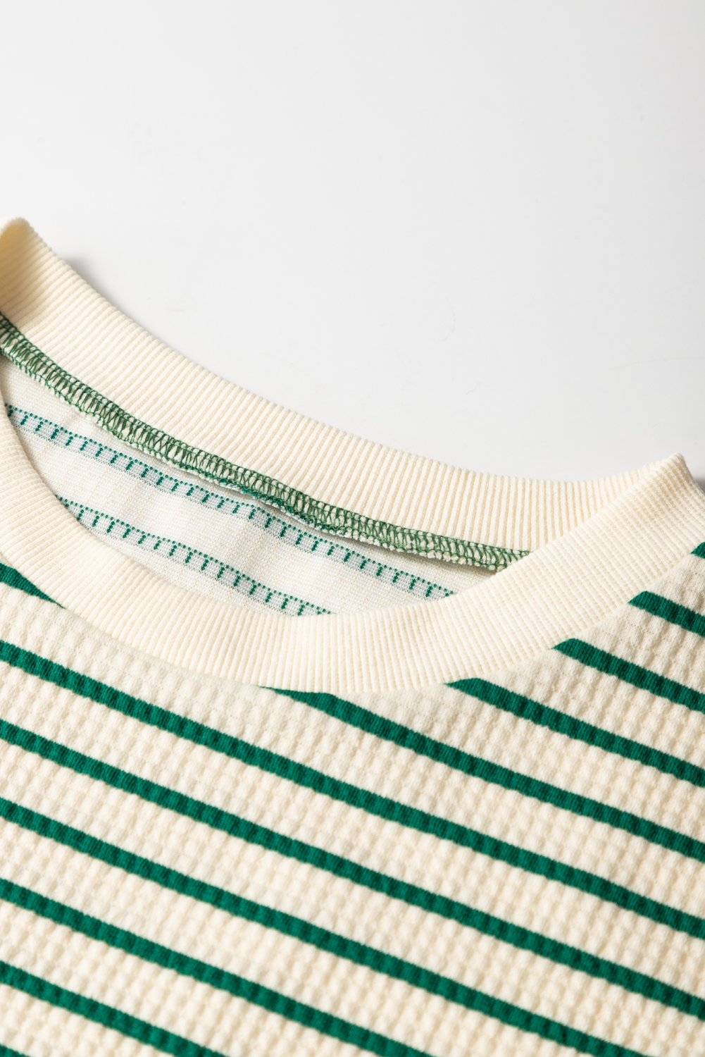 Green Stripe Woven Ruffled Sleeveless Mini Dress - loveforevers