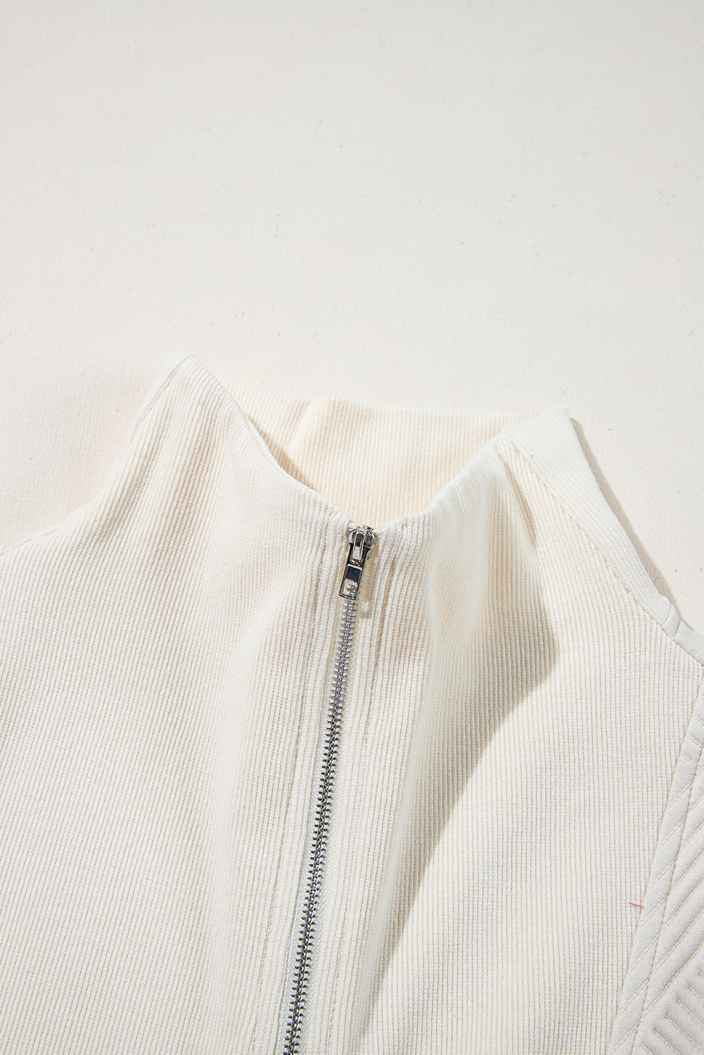 Jet Stream Textured Zipped Front V Neck Collared Casual Romper - loveforevers