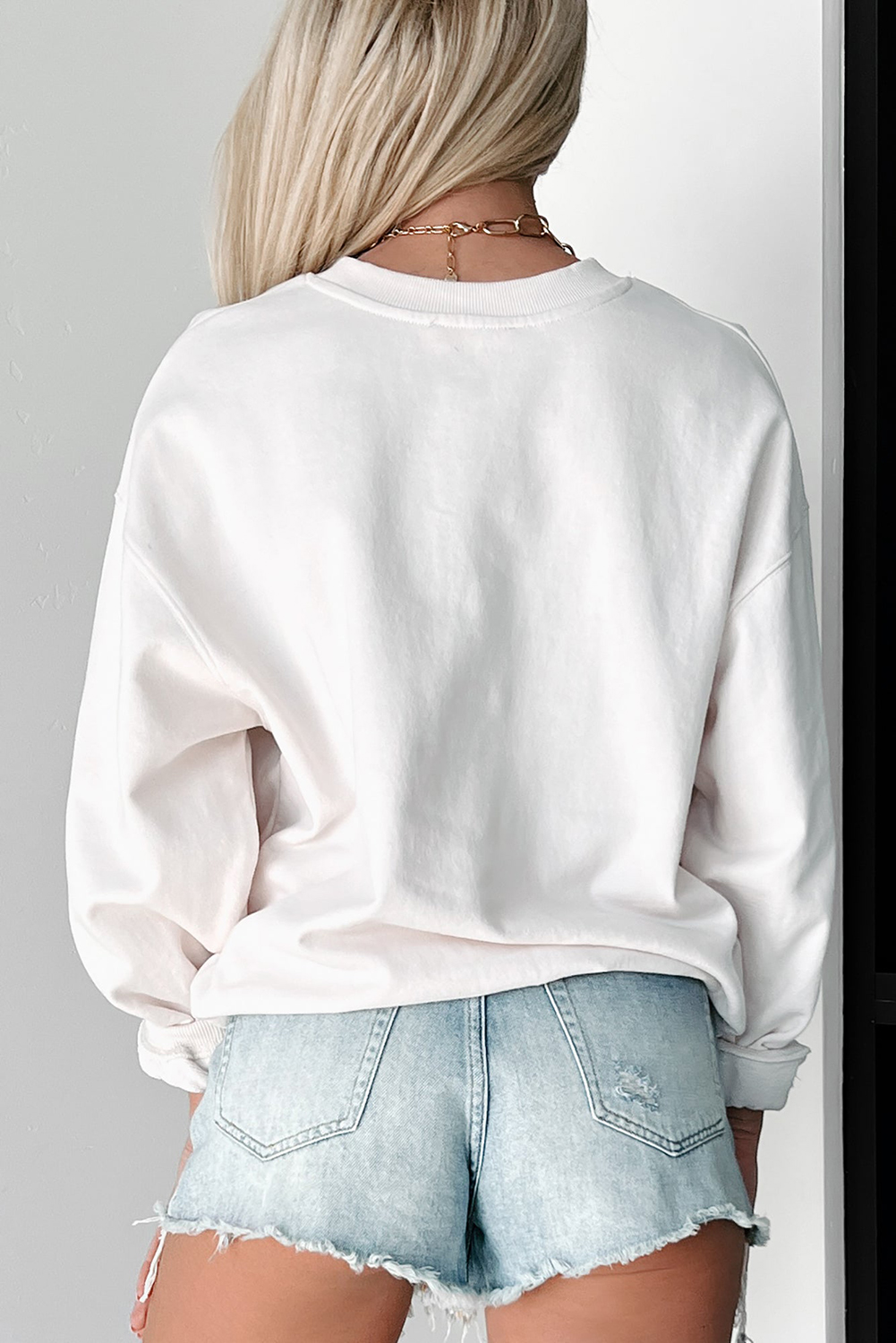 White St Patricks LUCKY Graphic Crew Neck Pullover Sweatshirt - loveforevers