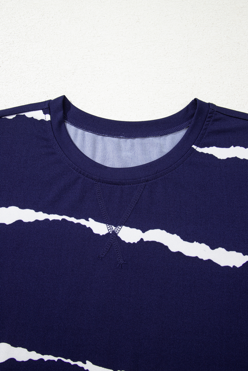 Blue Tie-dye Stripe Casual T-Shirt - loveforevers