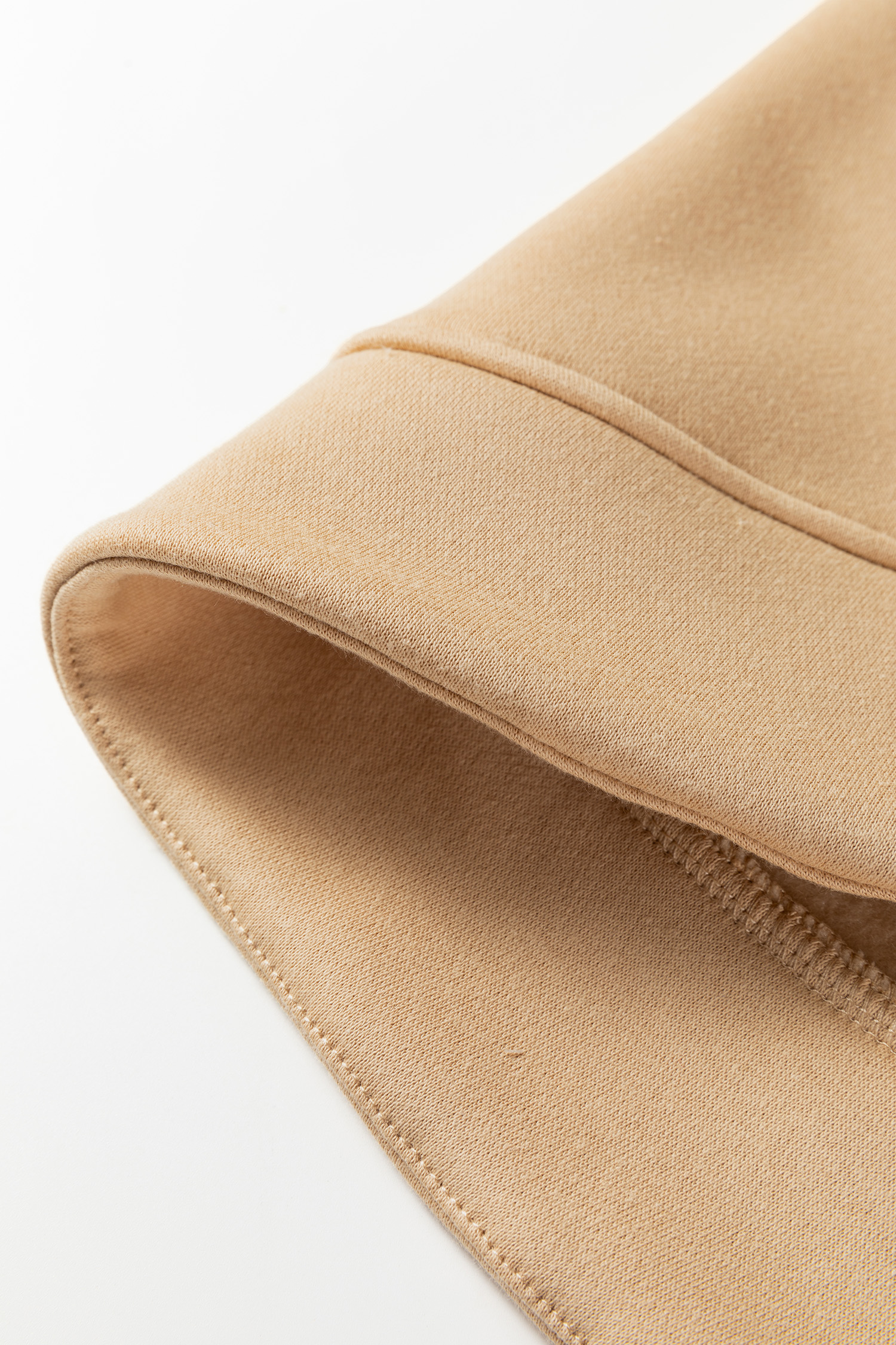 Light French Beige Grommet Detail V Neck Sweatshirt - loveforevers