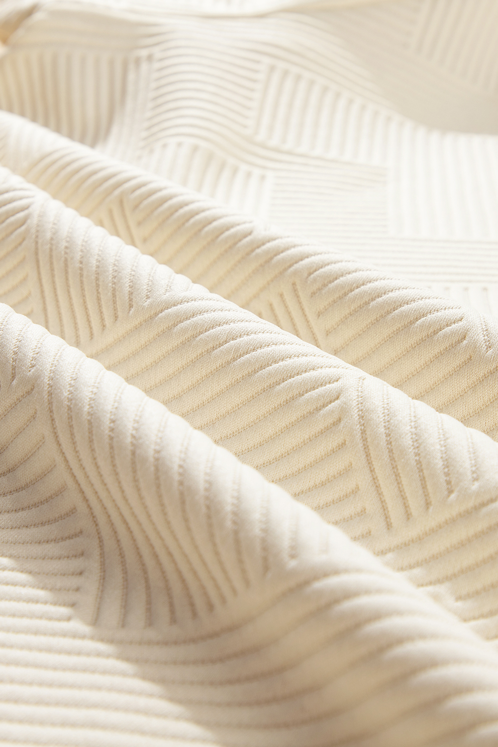 Oatmeal Textured Puff Sleeve T-shirt - loveforevers