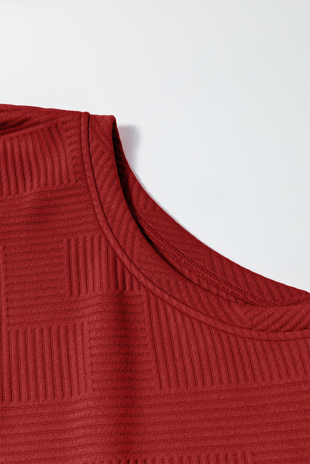 Red Dahlia Ultra Loose Textured 2pcs Slouchy Outfit - loveforevers