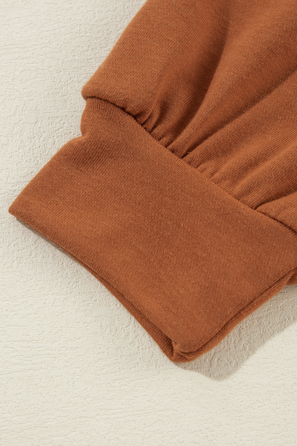 Cinnamon Exposed Seam Cold Shoulder Drawstring Hoodie - loveforevers