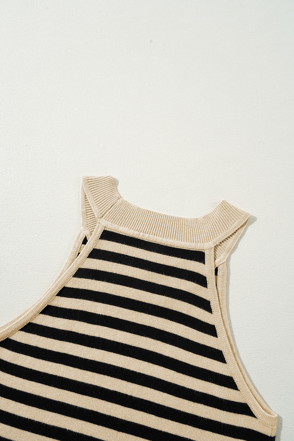 Black Stripe Crew Neck Slim Fit Sweater Vest - loveforevers