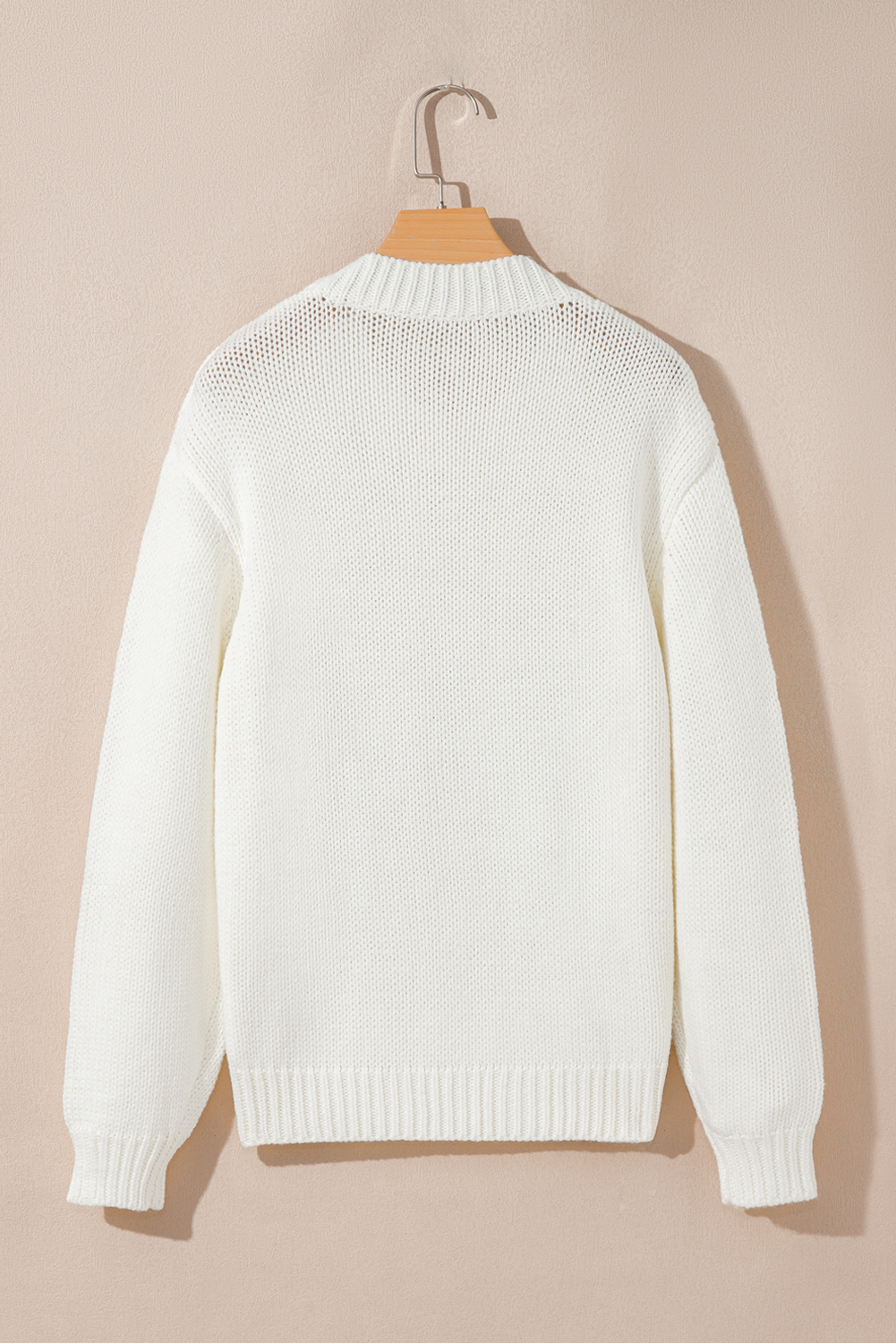 White Embroidered Bow Boots Graphic Drop Shoulder Sweater - loveforevers