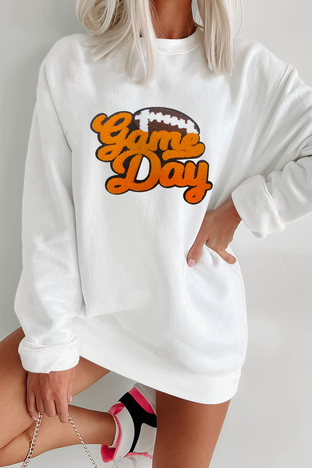 Parchment Shimmering Turkey Pattern Thanksgiving Holiday Sweatshirt - loveforevers