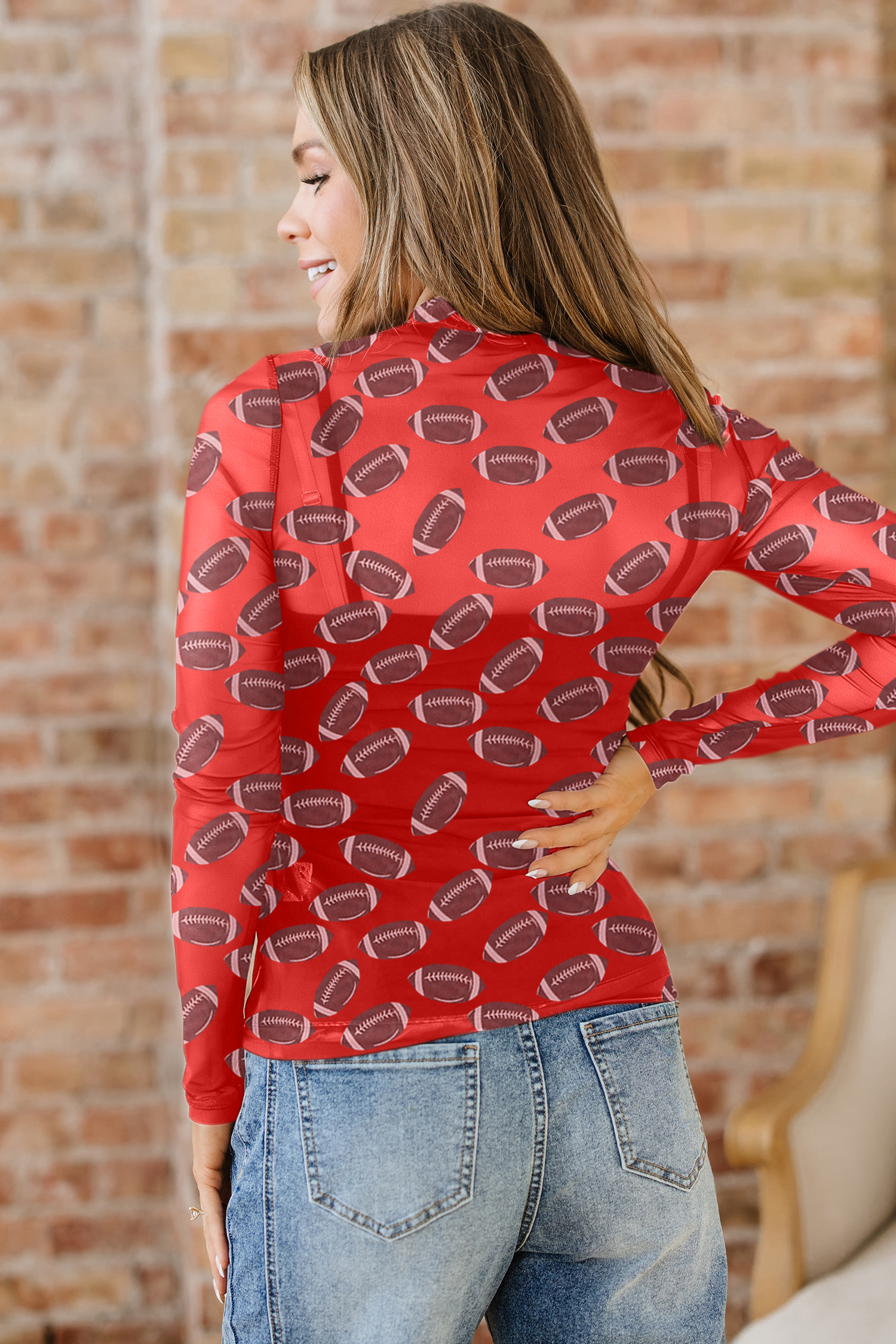 Black Christmas Fashion Print Slim Fit Long Sleeve Top - loveforevers