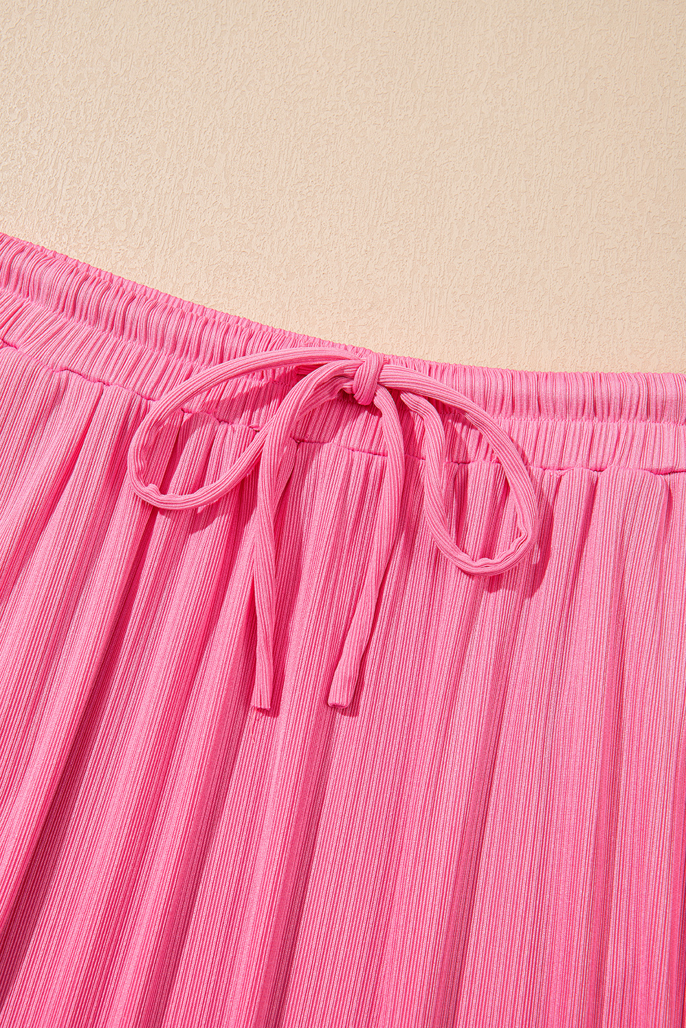 Bonbon Textured Ruffle Trim Crop Vest Lace-up Long Skirt Set - loveforevers