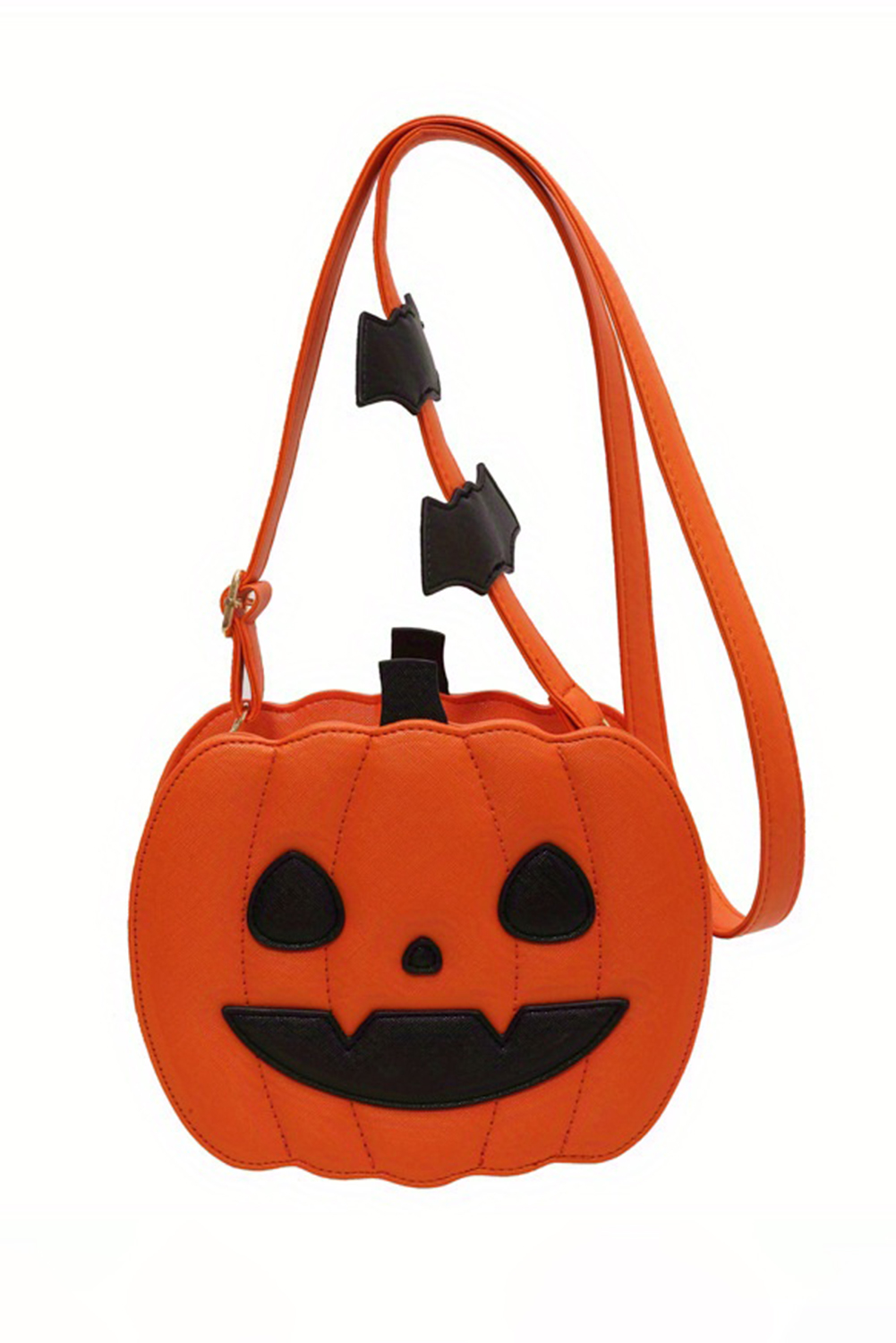 Carrot Devilish Halloween Pumpkin PU Leather Stitched Shoulder Bag - loveforevers