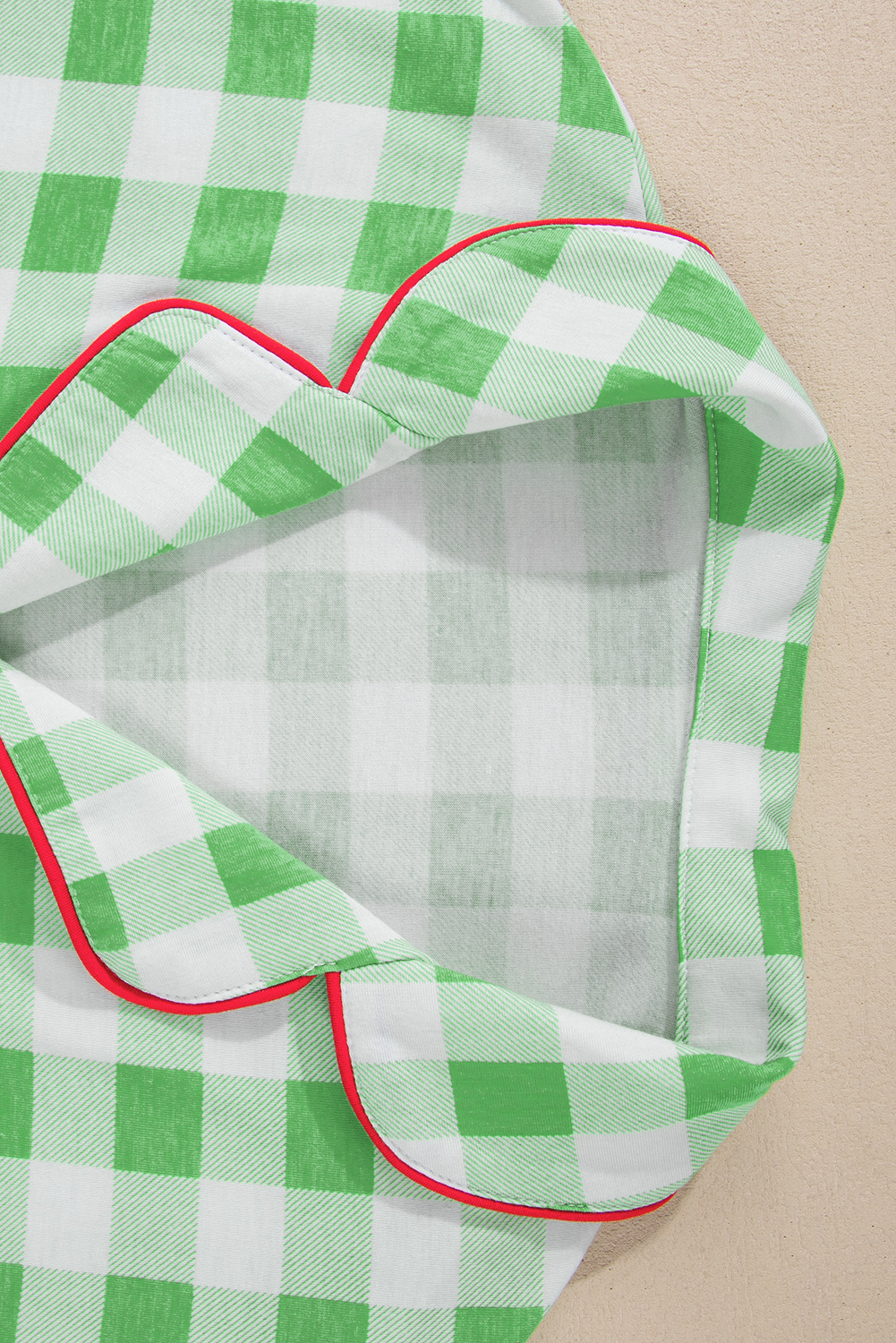 Fiery Red Christmas Plaid Print Shirt and Pants Pajama Set - loveforevers