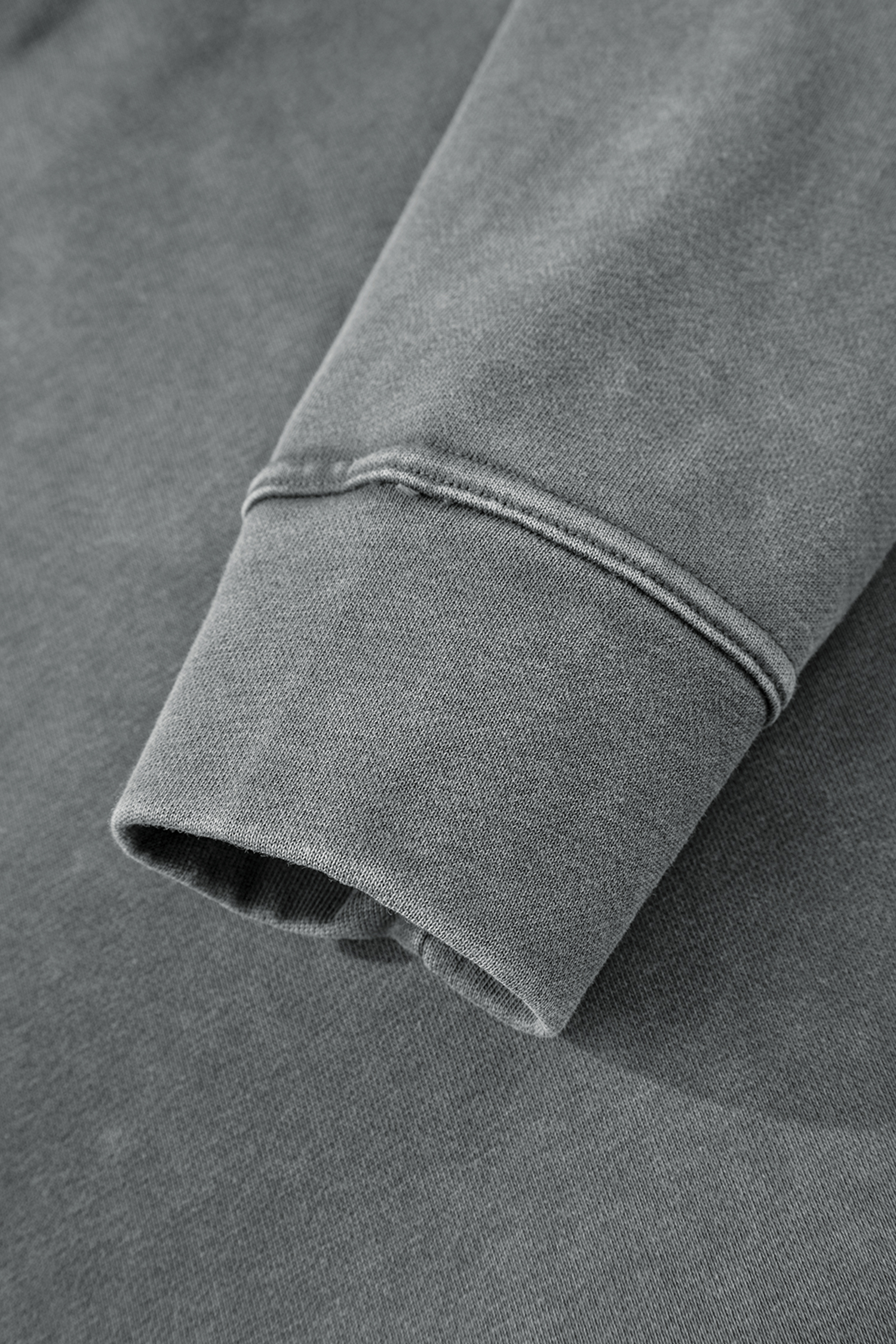 Medium Grey Mineral Wash Chest Pockets Drop Shoulder Shacket with Side Slit - loveforevers