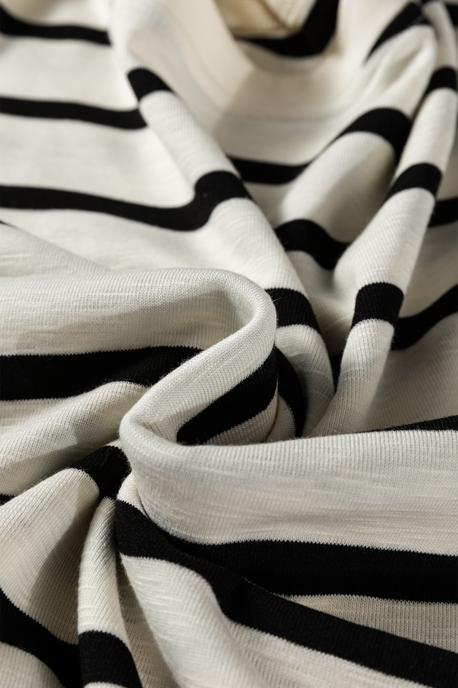 Black Stripe Ribbed Trim Button Cuff Long Sleeve Top Midi Skirt 2pcs Outfit - loveforevers