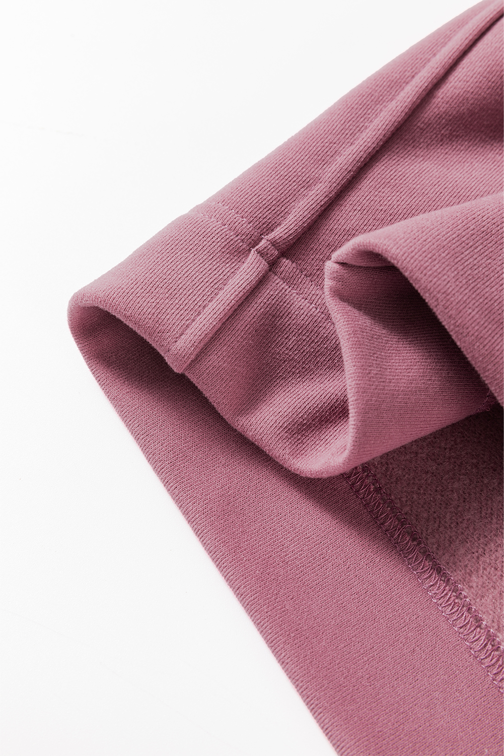 Fushia Zipped Neck Pullover Drop Shoulder Sweatshirt - loveforevers